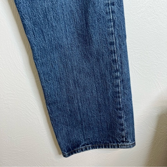 Levi's 501 Mens Blue Medium Wash Button Fly Straight Leg Denim Jeans Size 42x30 - Picture 3 of 12